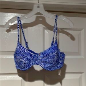 Blue Patterned Women's Bikini Top by Raisins